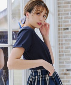 Tiaclasse 【UVケア・接触冷感】“あまラク” タックパフスリーブカットソートップス