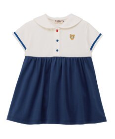 MIKI HOUSE HOT BISCUITS 【80-120cm】くま耳 セーラーカラー ワンピース