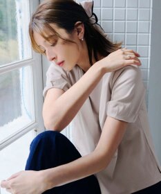 Tiaclasse 【UVケア・接触冷感】“あまラク” タックパフスリーブカットソートップス