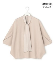 ICB 【新色追加・WEB限定カラーあり】FluidBackSatin ドルマンスリーブボウタイブラウス