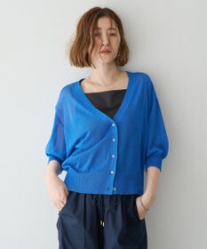 YECCA VECCA シアーニットVネックカーディガン