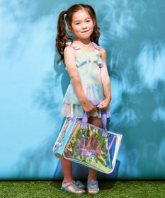 ANY KIDS 総柄 フリル ワンピース 水着