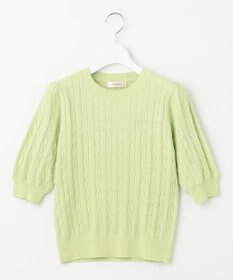 Feroux 【洗える】カラーケーブル ニット