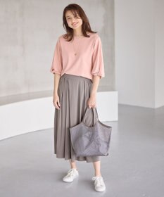 ANY ギンガムチェック巾着付メッシュトートバッグ