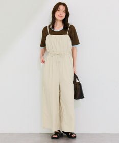 Green Parks 胸元バルーンワイドシルエットサロペット
