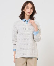 J.PRESS LADIES S CROCHET LIKE PATTERN スッキパー ニット