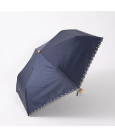 UNBILLION カシュネ cachenez /【晴雨兼用　日傘　UVカット率・遮光率100％生地使用 】PUフローラルラメ刺繍ミニ折りたたみ傘