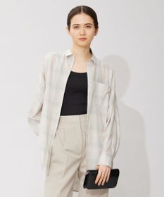 ICB 【洗える】シアーチェック シャツ