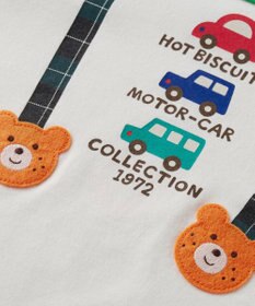 MIKI HOUSE HOT BISCUITS 【70-120cm】 サスペンダープリント長袖Ｔシャツ