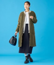 SHARE PARK LADIES 【LADIES】ボアフリースロングカーディガン