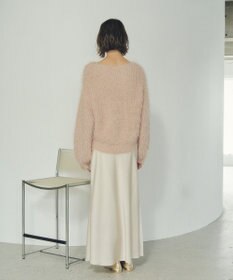 YECCA VECCA ラメシャギーボートネックニット