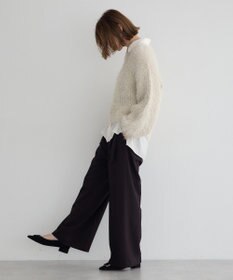 YECCA VECCA ラメシャギーボートネックニット