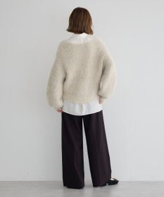 YECCA VECCA ラメシャギーボートネックニット