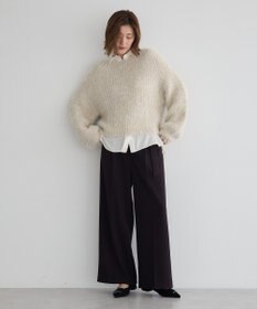 YECCA VECCA ラメシャギーボートネックニット