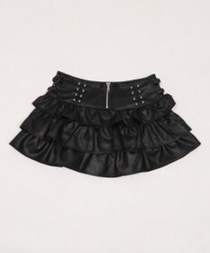 WEGO スタッズフリルティアードミニスカパン