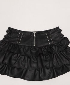 WEGO スタッズフリルティアードミニスカパン