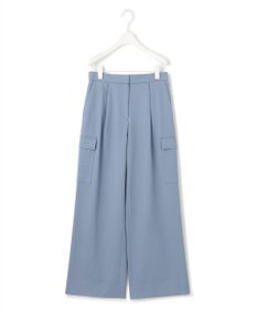 ICB 【UVカット・吸水速乾・洗える】シェルタリングドライサテン  ワイドストレートカーゴパンツ