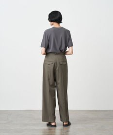 COMPACT WOOL | ツータックワイドパンツ / ATON | ファッション通販