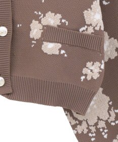 earth music&ecology SET2点フラワージャガードカーデ+ビスチェ