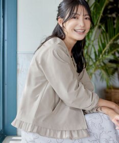 Tiaclasse 【洗える】チュールフリルタックブルゾン