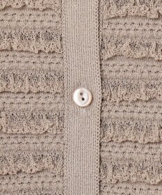 自由区 【カトリエムブーケ】Texture cardigan フリルショートカーディガン