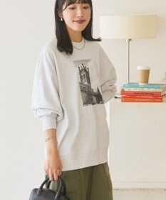 AMERICAN HOLIC ハンドストロークフォト裏毛プルオーバー