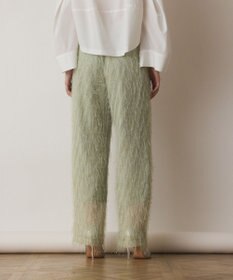 GRACE CONTINENTAL フリンジワンタックパンツ