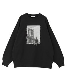 AMERICAN HOLIC ハンドストロークフォト裏毛プルオーバー