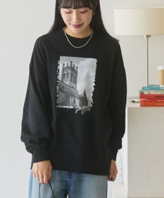 AMERICAN HOLIC ハンドストロークフォト裏毛プルオーバー