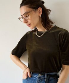 UNFILO ストレッチ ベロアＴシャツ