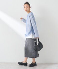 earth music&ecology ＳＥＴ２点ドロストシアープルオーバー＋ロゴＴｅｅ