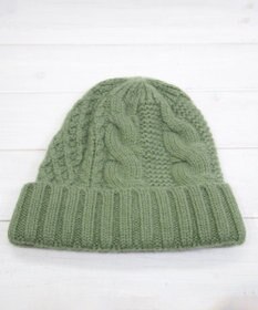 石田製帽 〈新色追加！〉カシミヤニット アラン編みワッチN ニット帽