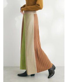 CRAFT STANDARD BOUTIQUE マルチストライプバイカラーニットスカート