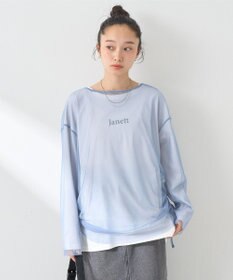 earth music&ecology ＳＥＴ２点ドロストシアープルオーバー＋ロゴＴｅｅ