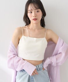 earth music&ecology アシメショルダーショートキャミソール