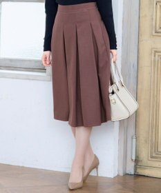 Tiaclasse 大人上品なウール調タックフレアスカート