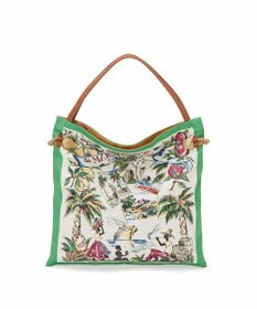 TOPKAPI 【TREASURE TOPKAPI】【アーカイブ】マイルドサテン スカーフ パネル柄 トートバッグ 2023