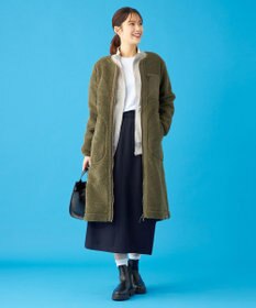 SHARE PARK LADIES 【LADIES】ボアフリースロングカーディガン