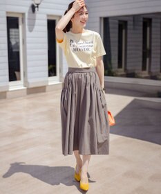 組曲 S 【綿100％】フロッキープリント Ｔシャツ