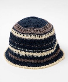 WEGO クロシェ編みボーダーハット