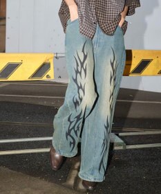 WEGO トライバルデニムパンツ