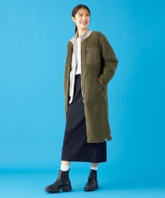 SHARE PARK LADIES 【LADIES】ボアフリースロングカーディガン