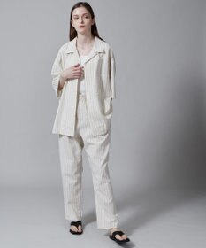 WEGO 【ユニセックス着用アイテム/手洗い可/SETUP可/ウエストゴム】リネンレーヨンイージーパンツ