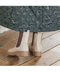 ing <ing>【WEB限定】【3E】【サスティナブルシリーズ】厚底サイドゴアショートブーツ