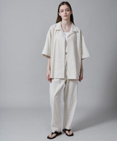 WEGO 【ユニセックス着用アイテム/手洗い可/SETUP可/ウエストゴム】リネンレーヨンイージーパンツ