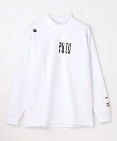PW CIRCULUS 【裏起毛であたたか】【MEN】WAVY LOGO  裏起毛ロングスリーブモックネックT ゴルフ