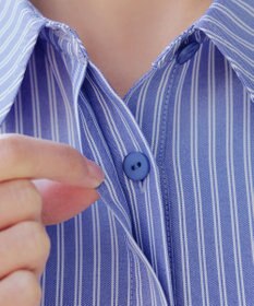 Tiaclasse はしごレースストライプシャツチュニック