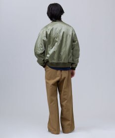 J.PRESS MEN 【J.PRESS ORIGINALS】Bleach Viscose Cotton Satin Flight Jacket / Japan Made