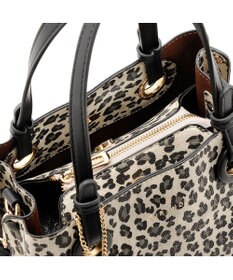 MioFIRANO カジュアルシックレオパードハンドバッグ 2WAY パスケース付き　FIRANO フィラノ