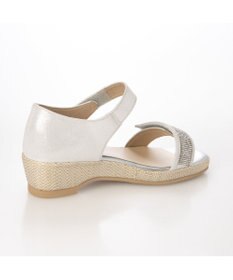 Riz raffinee <Riz raffinee>【3E】ラインストーン付きウエッジソールサンダル